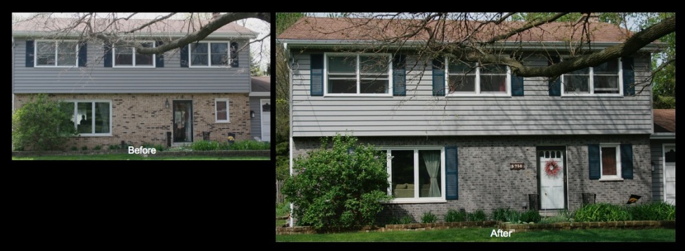 Palos Heights, IL Brick Color Makeover 1