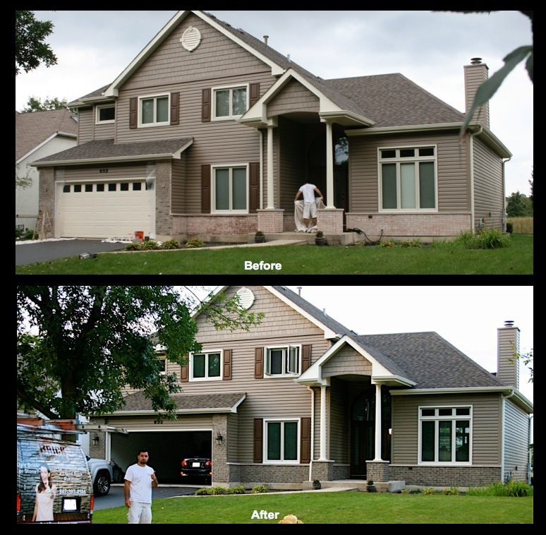 Carpentersville Brick Staining 1